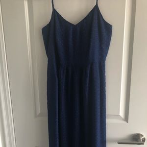 J Crew Swiss Dot Blue Maxi Dress - NWT
